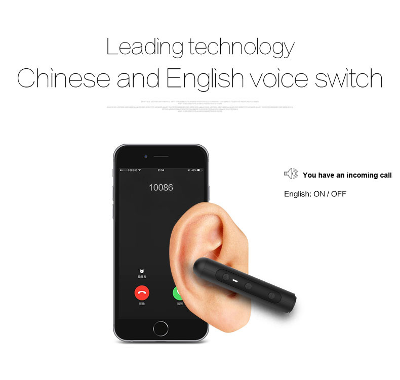 YUER T1 Single Wireless Bluetooth Earphone Noise Reduction Stereo Music Headset - Black