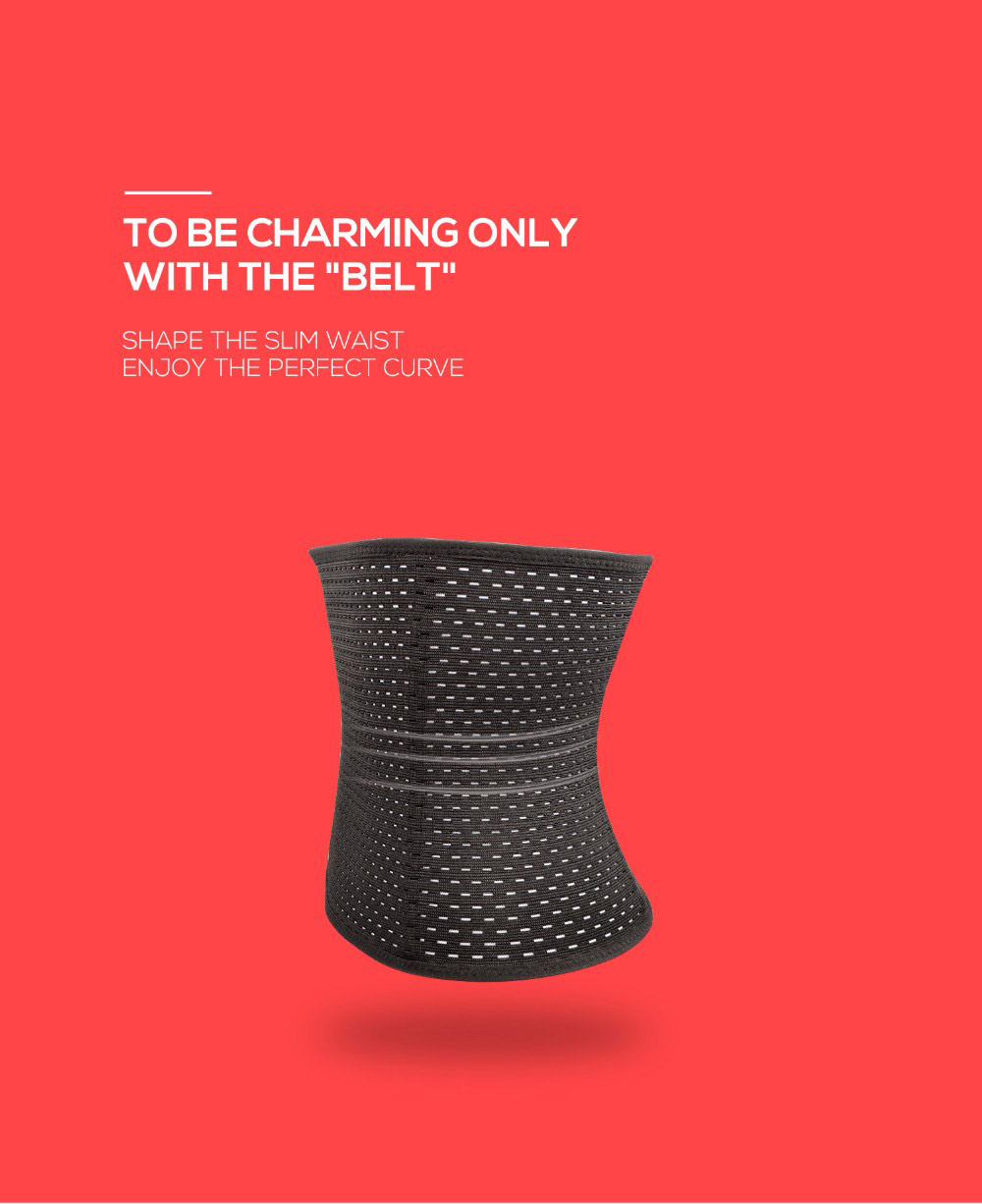 Waist Training Corset Body Slimming Belt Shaper Waist Slimming Strap -L Size