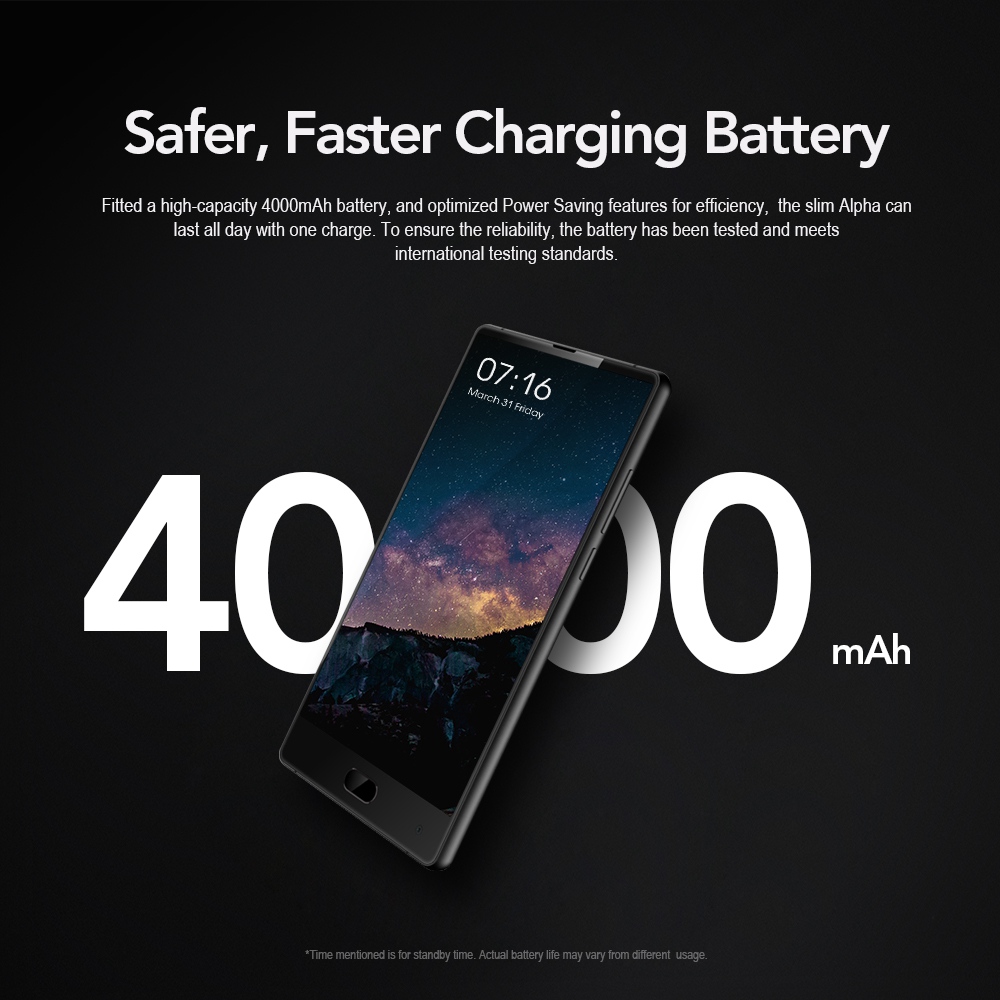 MAZE ALPHA 6.0 Inch 4G LTE Smartphone Dual Rear Camera FHD Screen 4GB RAM 64GB ROM Helio P25 Octa Core 13.0MP Touch ID 4000mAh - Black