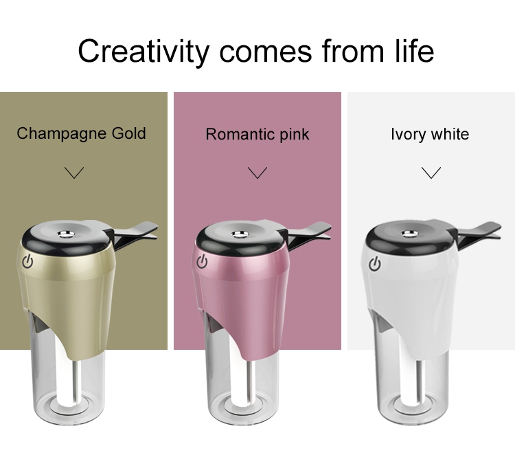 BC20 Multi-functional Car Charger Car Air Purifier Aroma Humidifier 5V 2.1A Portable Dual USB Continuous Intermittent Humidification - White