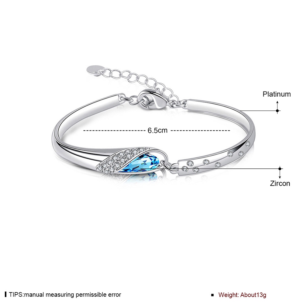 LKN18KRGPZ090 Trendy Bracelet Shinning Round Smooth Bracelet -Silver