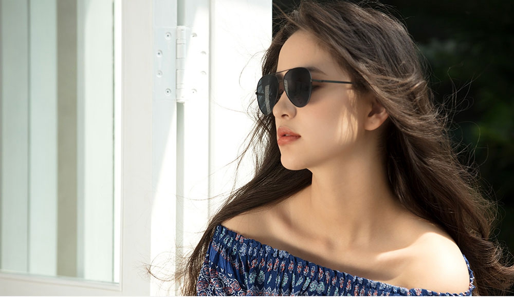 Xiaomi Mjijia TS Unisex Polarized Sunglasses Classic Aviator Sunglasses for Men Women UV 400 - Black