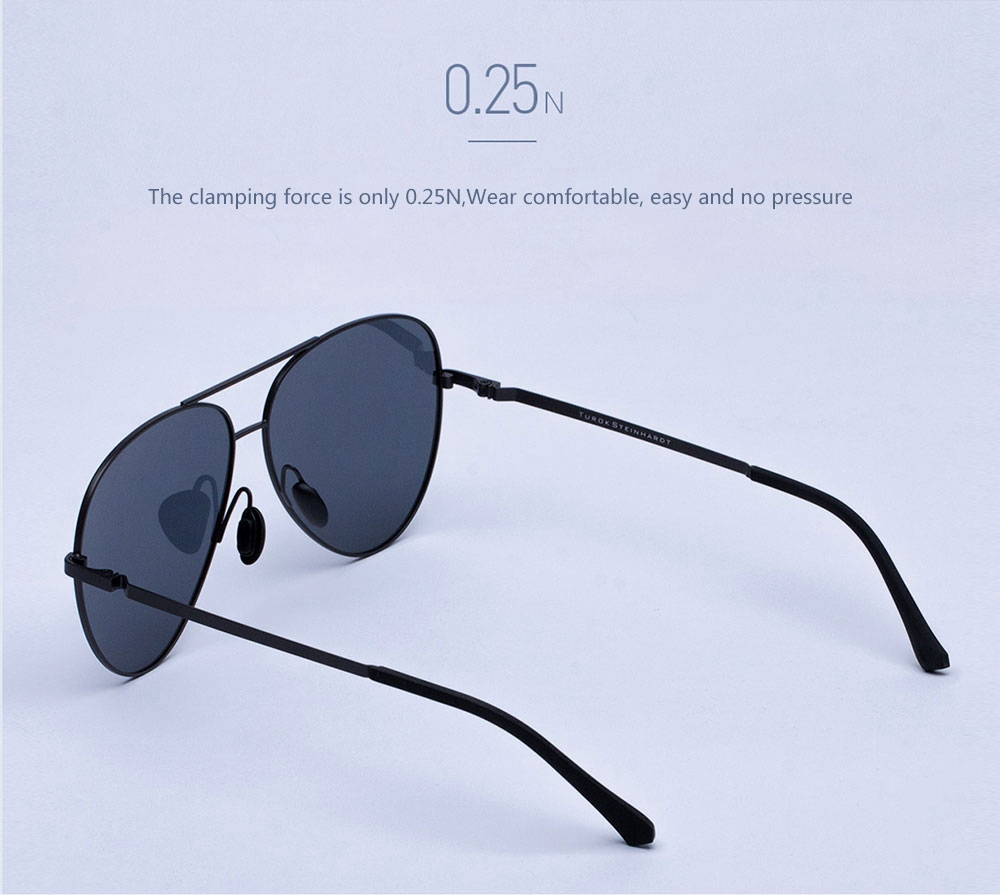 Xiaomi Mjijia TS Unisex Polarized Sunglasses Classic Aviator Sunglasses for Men Women UV 400 - Black