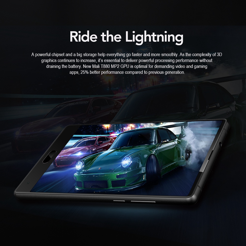 MAZE ALPHA 6.0 Inch 4G LTE Smartphone Dual Rear Camera FHD Screen 4GB RAM 64GB ROM Helio P25 Octa Core 13.0MP Touch ID 4000mAh - Black