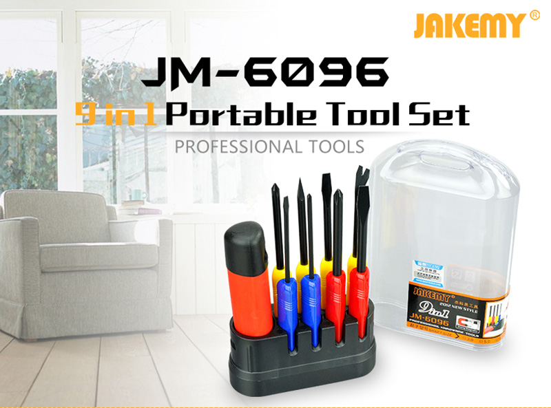 JAKEMY JM-6096 9 in 1 Screwdriver Kit Repair Tool for Mobile Phone Computer Hardware Maintainance Service
