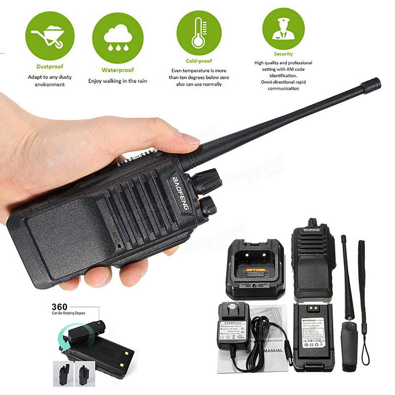 BAOFENG BF-9700 Walkie Talkie Dual Band Two-way Radio with High Gain Antenna 2800mAh Battery -Black