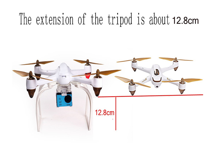 Landing Gear Sports Camera Frame Assembly Kit for Hubsan H501S X4 - Black