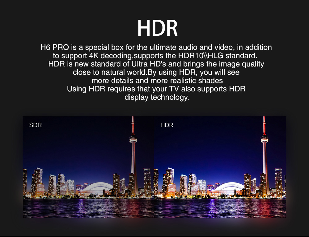 ZIDOO H6 PRO Android 7.0 Nougat 4K TV Box Allwinner H6 DDR4 2GB eMMC 16GB 1000M LAN ac WIFI Dolby DTS HDR Bluetooth