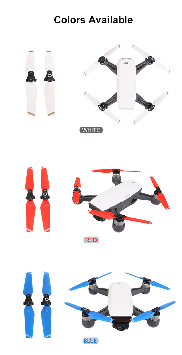 1Pair 4730F Foldable Quick Release CW CCW Propeller for DJI Spark - White