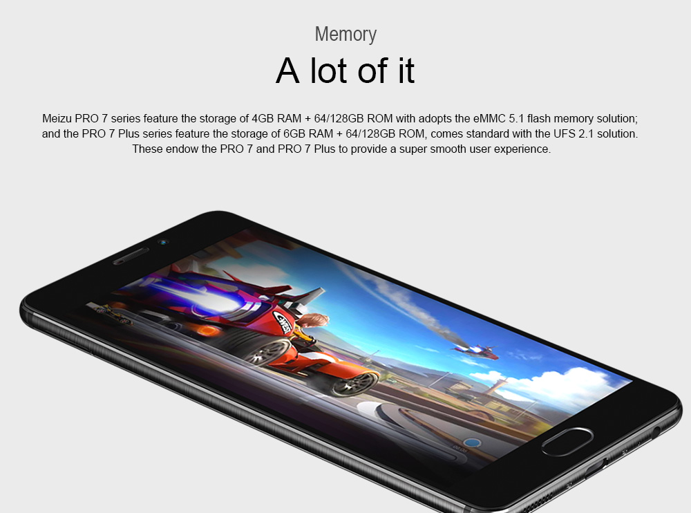 Meizu Pro 7 Plus 5.7 Inch Smartphone 2K Super AMOLED Screen 6GB 64GB Helio X30 Deca Core Dual 12.0MP Rear Camera Android 7.0 Hi-Fi Fast Charge mCharge 4.0 - Gold