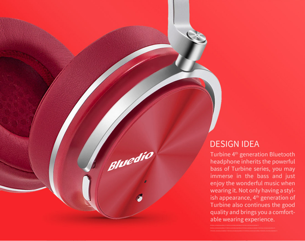 Bluedio T4 Wireless Bluetooth Headphone ANC Active Noise Cancelling Headset with Mic - Black