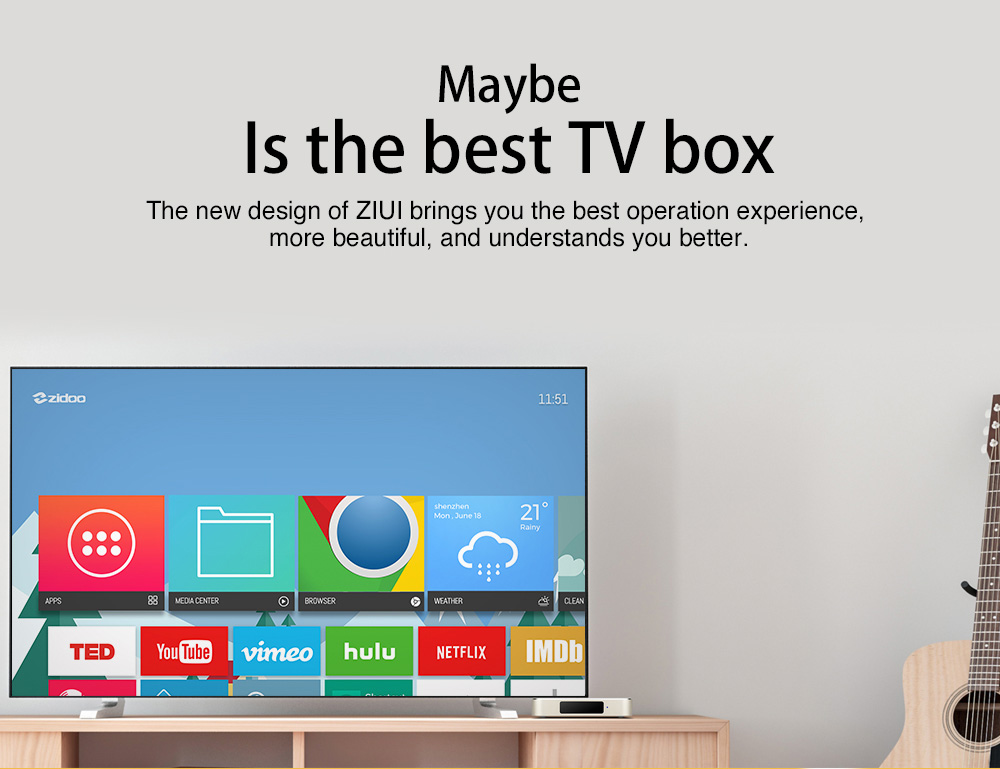 ZIDOO H6 PRO Android 7.0 Nougat 4K TV Box Allwinner H6 DDR4 2GB eMMC 16GB 1000M LAN ac WIFI Dolby DTS HDR Bluetooth