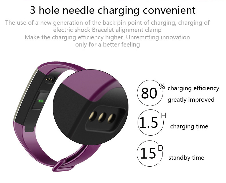 Makibes M2S Plus Smart Bracelet Heart Rate Blood Pressure Pulse Meter Fitness Tracker Blue tooth Compatible with iOS Android - Black