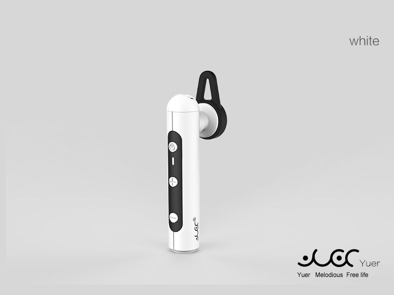 YUER T1 Single Wireless Bluetooth Earphone Noise Reduction Stereo Music Headset - Black