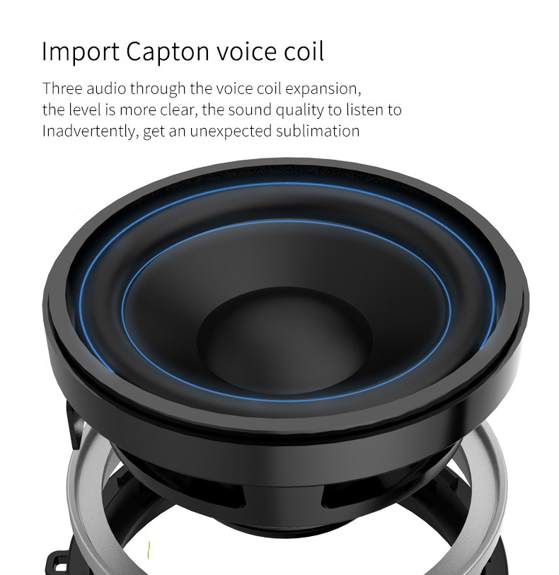 Ovevo D10 Wireless Bluetooth Portable LED Speaker Amplifier 4D Surround Sound - Wood Color