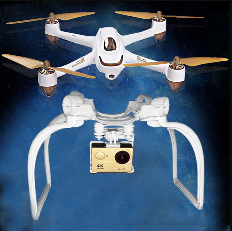 Landing Gear Sports Camera Frame Assembly Kit for Hubsan H501S X4 - Black