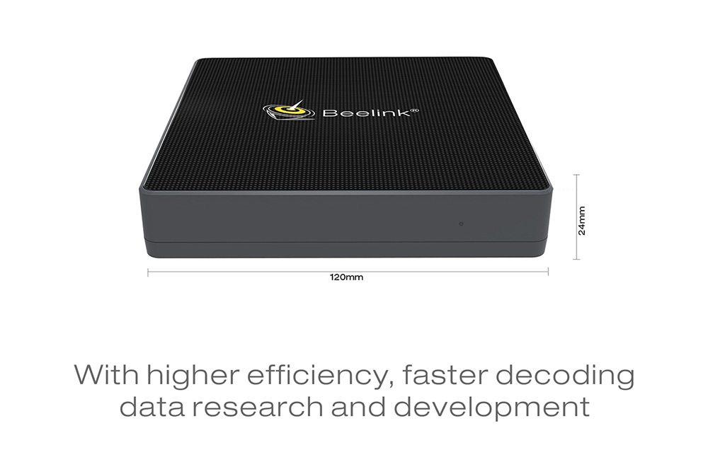 Beelink M1 Licensed Windows 10 64Bit MINI PC Intel Apollo Lake N3450 4GB/64GB 2.4G/5.8G WIFI Gigabit LAN VGA HDMI USB3.0 - Black
