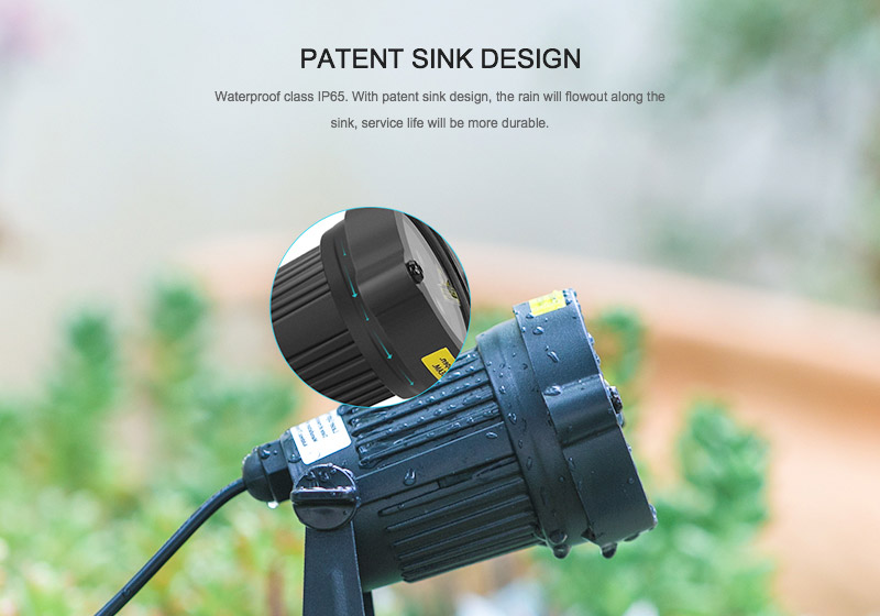 Blinblin SanIII Projection Lamp IP65 Waterproof Holiday Dynamic Lamp Garden Decoration LED Light -Black