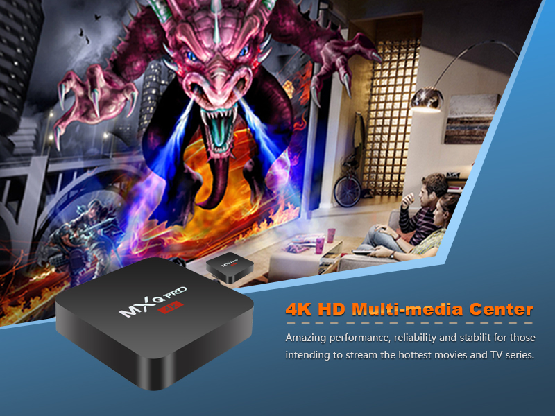 MXQ PRO Android 7.1 KODI 17.3 Amlogic S905W 1GB/8GB 4K TV BOX 802.1.1b/g/n WIFI LAN HDMI