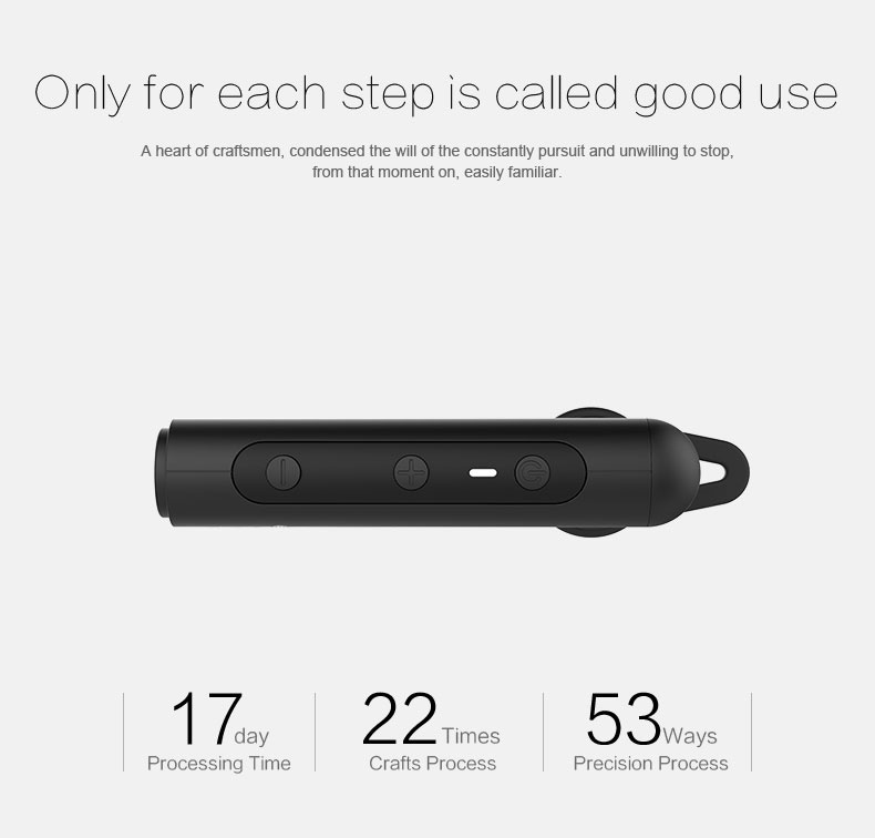 YUER T1 Single Wireless Bluetooth Earphone Noise Reduction Stereo Music Headset - Black