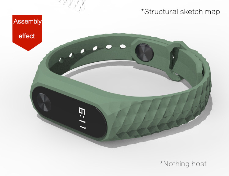 Original Xiaomi MI Band 2 Smart Wristbands Strap Colorful Silicone Wrist Strap Replacement Bracelet Strap - Black