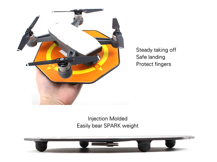 Sunnylife Mini Parking Apron Palm Landing Pad 17cm Anti-skid for DJI Spark - Blue