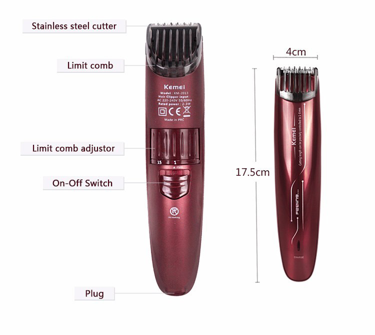KM-2013 Professional Adjustable Haircut Machine Waterproof Hair Clipper Electric Hair Trimmer Shaver Razor Hair Remover