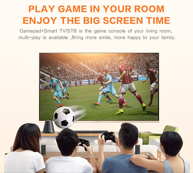 PXN-9608 2.4GHz Wireless Bluetooth Gamepad Vibration Handle Mouse Simulation for Android/PC - Black