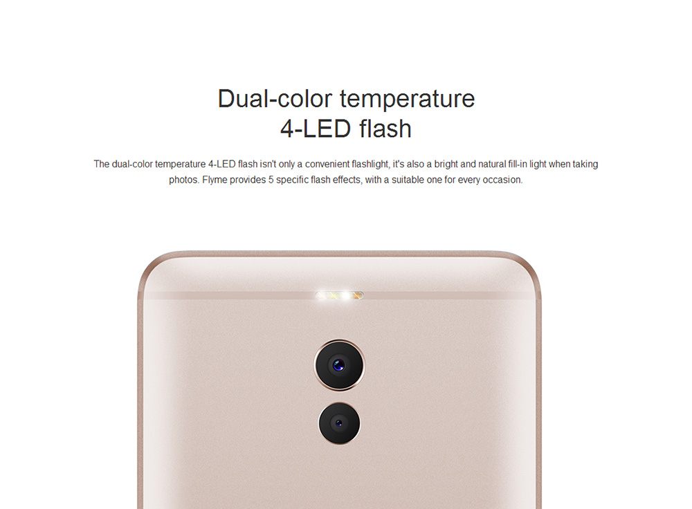 Meizu M6 Note 5.5 Inch 4G LTE Smartphone Snapdragon 625 Octa Core 3GB 16GB 12.0MP Dual Rear Camera Android 7.1 4000mAh Fast Charge - Gold