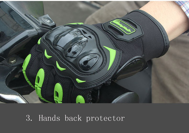 Riding Tribe MCS-17 Long Finger Motorcycle Racing Gloves Anti-slip Touch Screen Gloves for Motorbike M/L/XL - Black