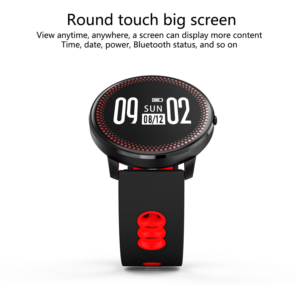 CF007 Smartwatch 0.96" OLED Display Bluetooth Fitness Tracker Heart Rate Monitor Push Notification Compatible with iOS Android - White