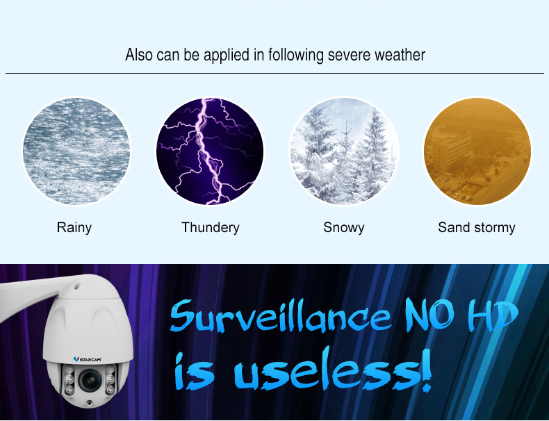 Vstarcam C34S-X4 1080P IP Camera 4X Optical Zoom Dual IR-CUT CMOS Motion Detection IP6 Waterproof Outdoor Camera -White
