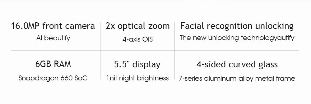 Xiaomi Mi Note 3 5.5 Inch 4G LTE Smartphone Dual 12.0MP Rear Cam + 16.0MP Front Cam 6GB 128GB Snapdragon 660 Android 7.1 NFC QC3.0 Four-sided Curved Glass Body - Black