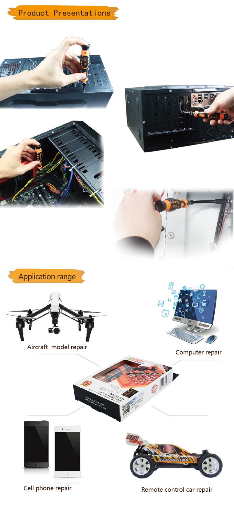 JAKEMY JM-8150 52 in 1 Screwdriver Set Multi-function Repair Tools for RC Model Electronics