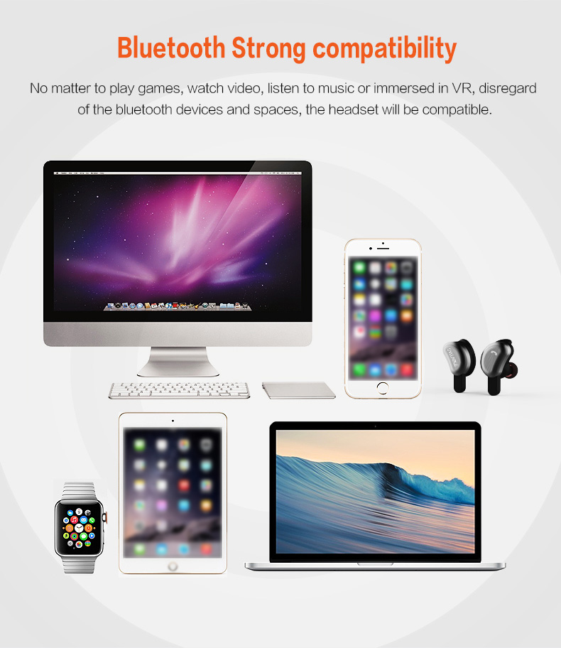 SYLLABLE D9 TWS Bluetooth Earbuds with Charging Dock One Key Operation Sweatproof - Black