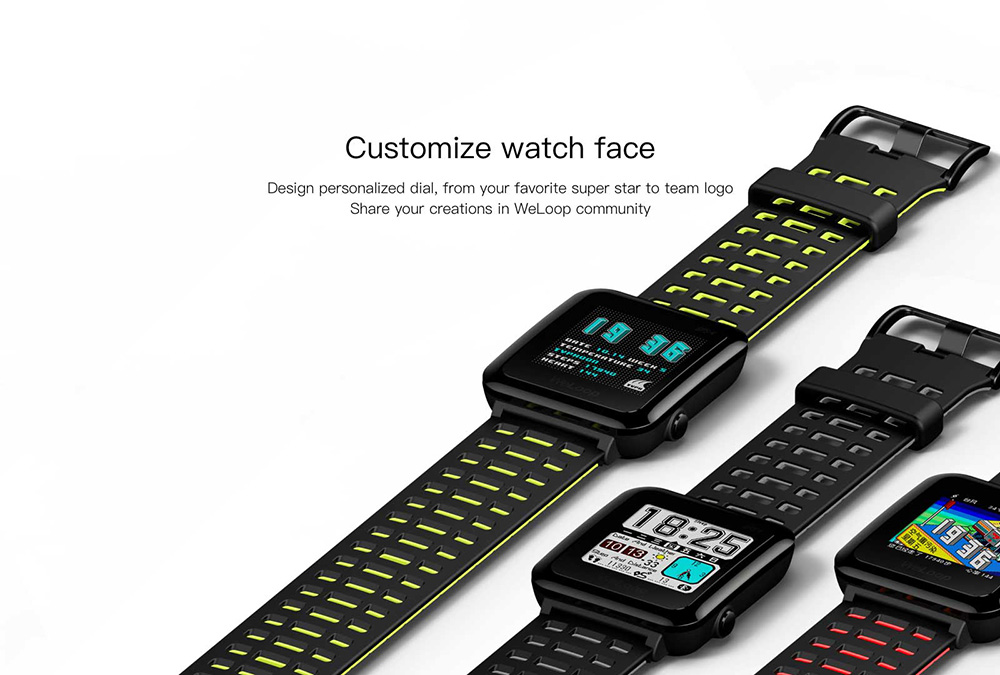 WeLoop Hey S3 1.28 Memory LCD Sports Smart Watch GPS+AGPS 50 meters Water Resistance Bluetooth 4.0 Heart Rate Sensor