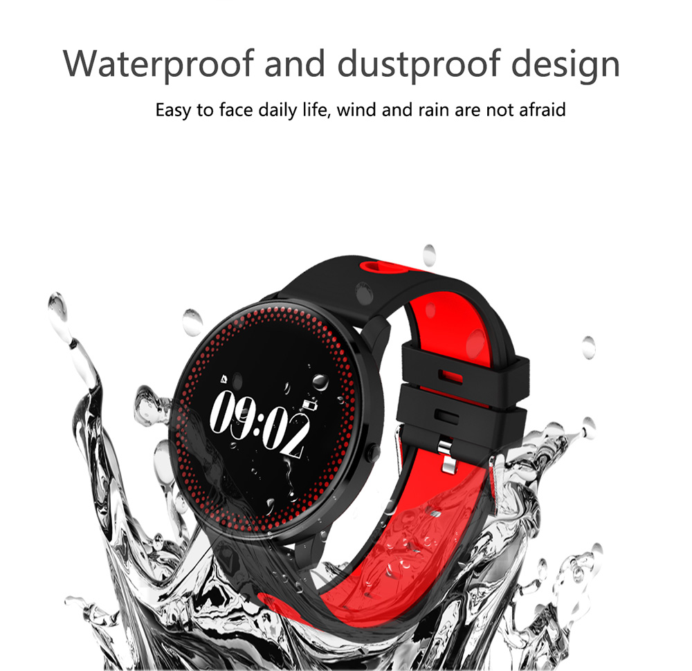 CF007 Smartwatch 0.96" OLED Display Bluetooth Fitness Tracker Heart Rate Monitor Push Notification Compatible with iOS Android - White