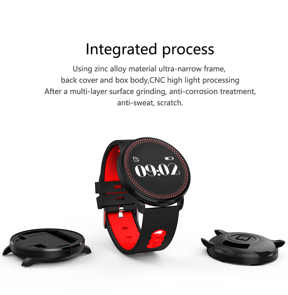 CF007 Smartwatch 0.96" OLED Display Bluetooth Fitness Tracker Heart Rate Monitor Push Notification Compatible with iOS Android - White