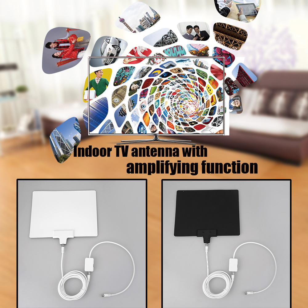 LAN-1041 HD Digital Indoor TV Aerial 45MHz-850MHz HDTV Antenna with Signal Amplifier
