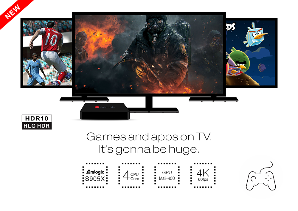 Beelink Mini MXIII-II Android 6.0 Amlogic S905X KODI 4K 2GB/32GB TV BOX 2.4G/5.8G WIFI Bluetooth Gigabit LAN HDMI - Black