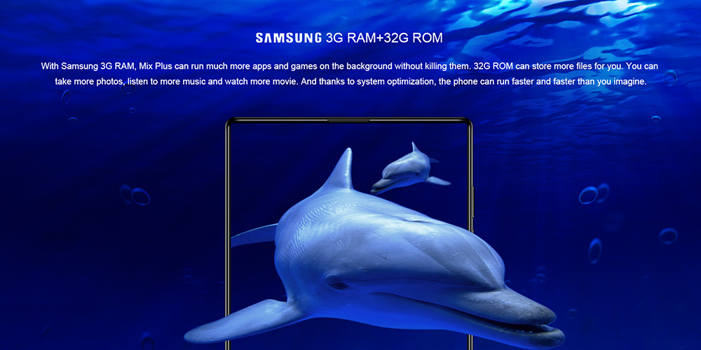 vkworld Mix Plus 5.5 Inch Smartphone Bezel-less Screen 3GB 32GB MT6737 Quad Core 13.0MP+8.0MP Cam Android 7.0 Touch ID AAC Speaker- Black