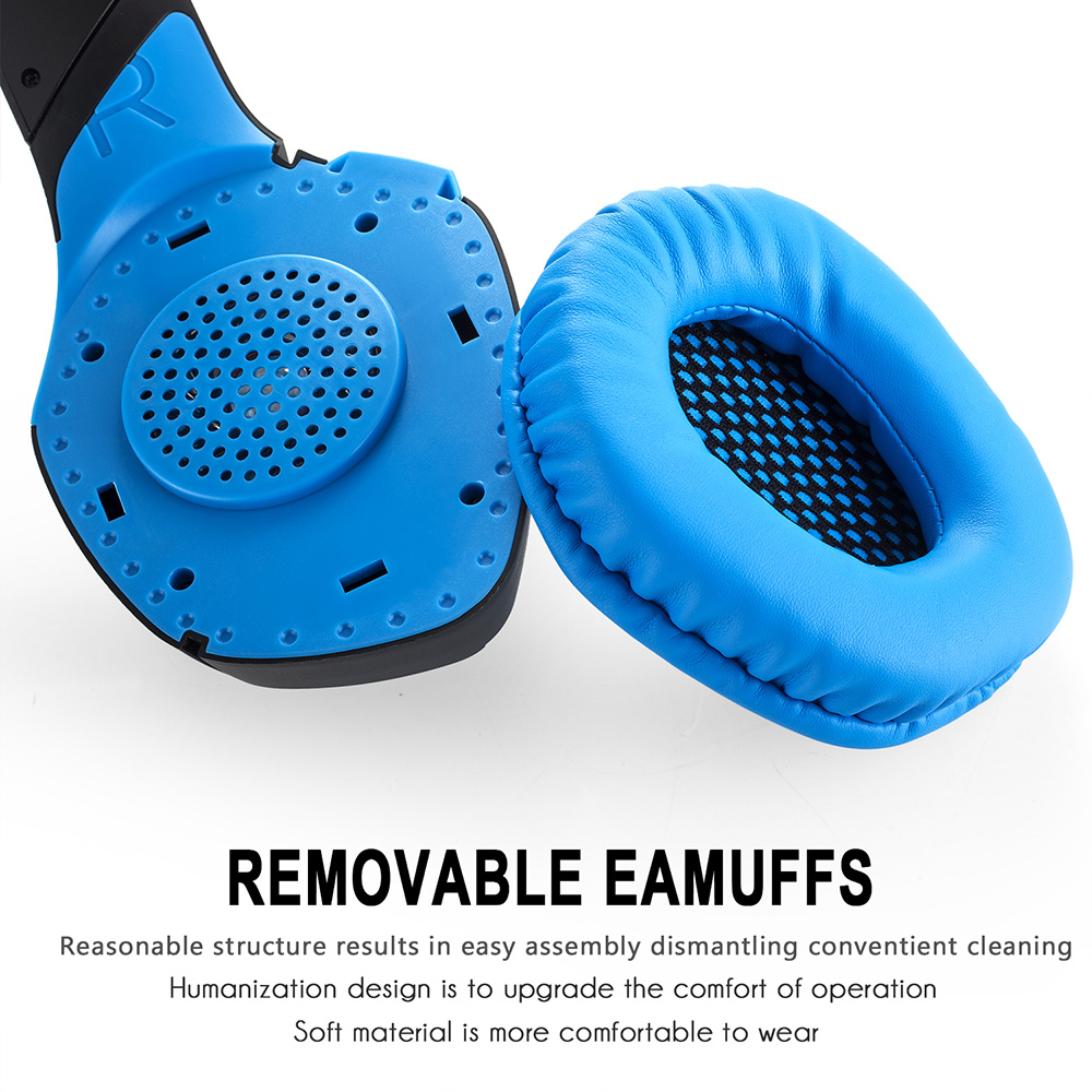 ONIKUMA K1-B Gaming Headphone with Mic Active Noise-canceling for PS4 XBOX ONE - Blue