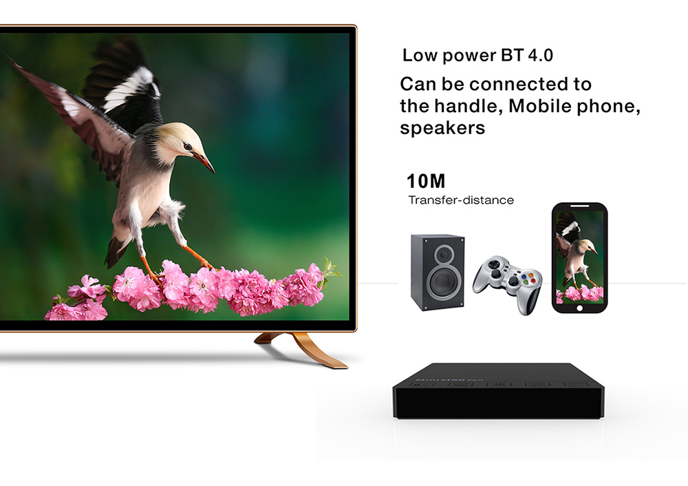 MINI M8S PRO Android 6.0 Amlogic S912 4K KODI 2GB/32GB TV BOX 2.4G/5.8G WIFI Bluetooth Gigabit LAN HDMI - Black