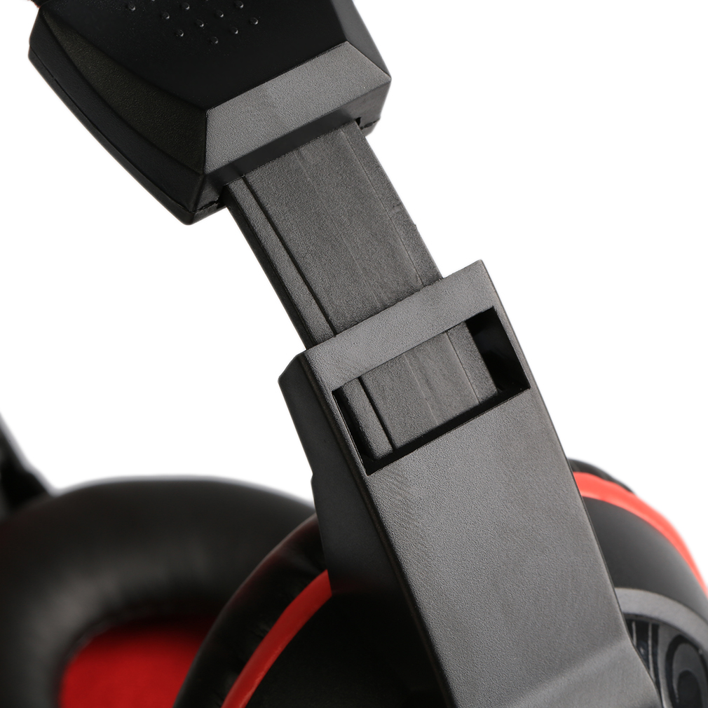 3.5mm Adjustable Gaming Headphones Stereo Noise-canceling Headset - Black & Red