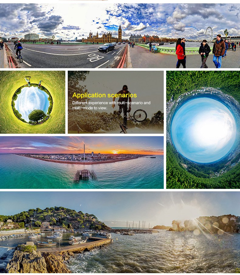 Virtoba CX-D6 3K 360 Degree FOV Panoramic Camera 1080P Mini Video Remote View Video Intercom Plug And Play For Android - Black