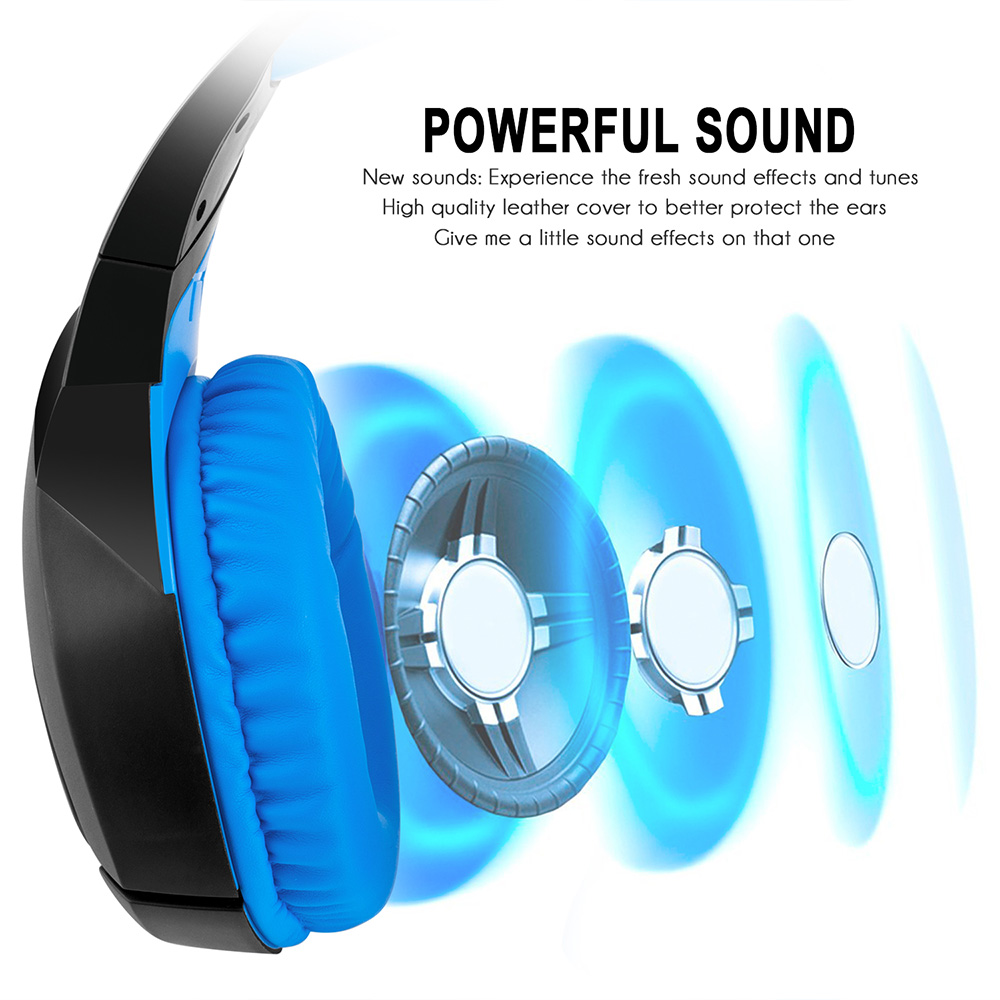 ONIKUMA K1-B Gaming Headphone with Mic Active Noise-canceling for PS4 XBOX ONE - Blue