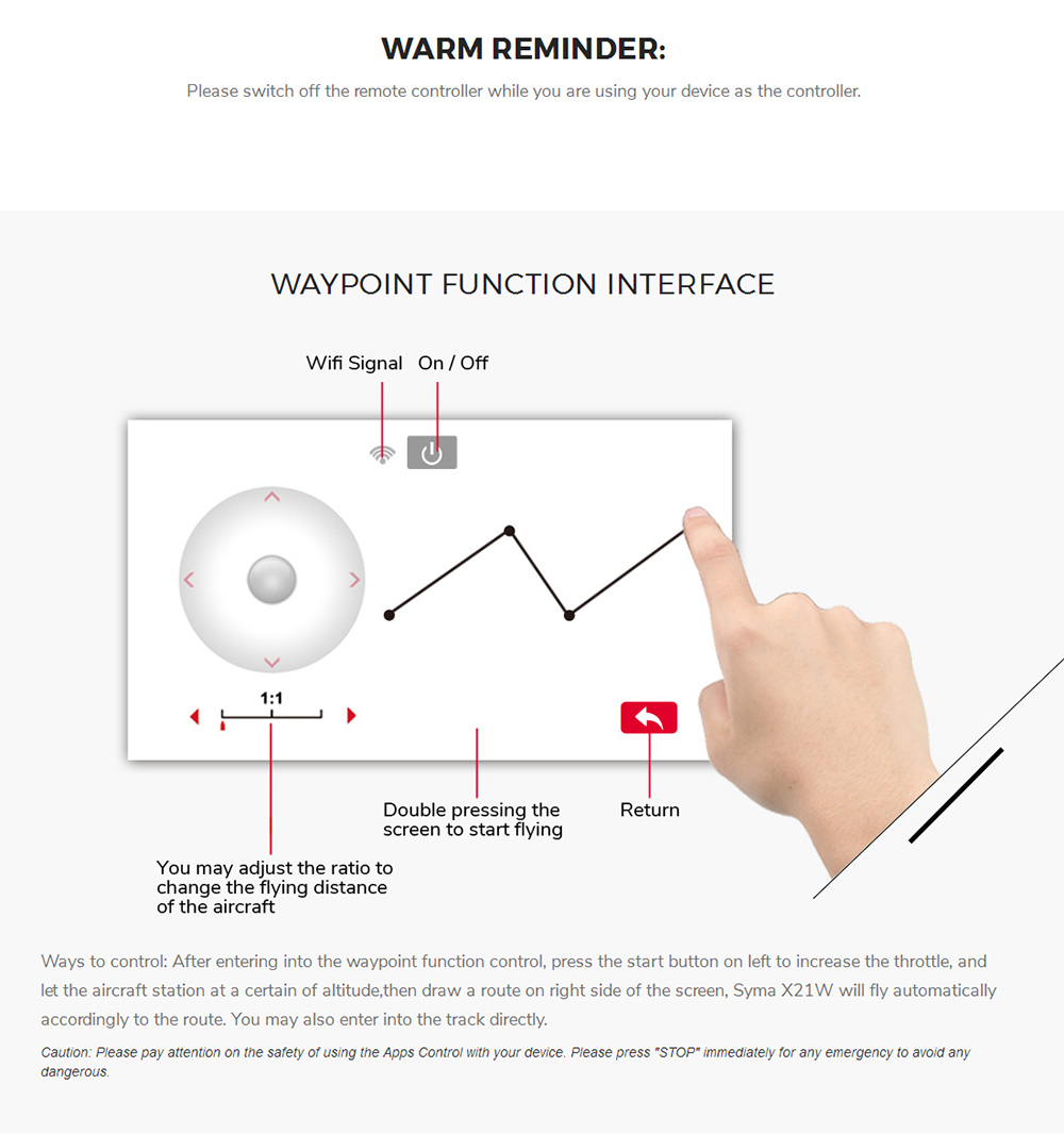 SYMA X21W WIFI FPV with HD Camera Altitude Hold Mode 4CH 6Aixs Gyro RC Quadcopter RTF - Gold