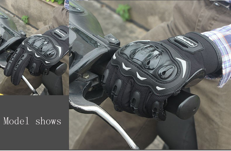 Riding Tribe MCS-17 Long Finger Motorcycle Racing Gloves Anti-slip Touch Screen Gloves for Motorbike M/L/XL - Black