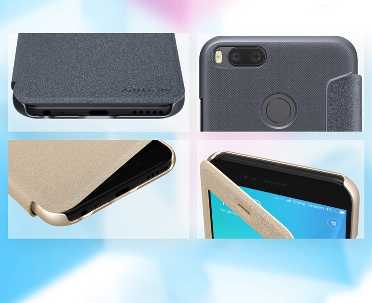 White Xiaomi Mi 5X/ Mi A1 Leather Case Nillkin Sparkle Protective Back Cover