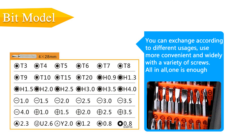 JAKEMY JM-8151 38 in 1 Screwdriver Set Multi-function Repair Tools